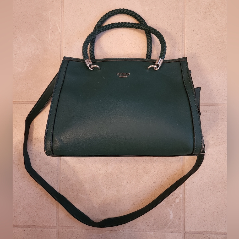 Emerald green purse guess brand